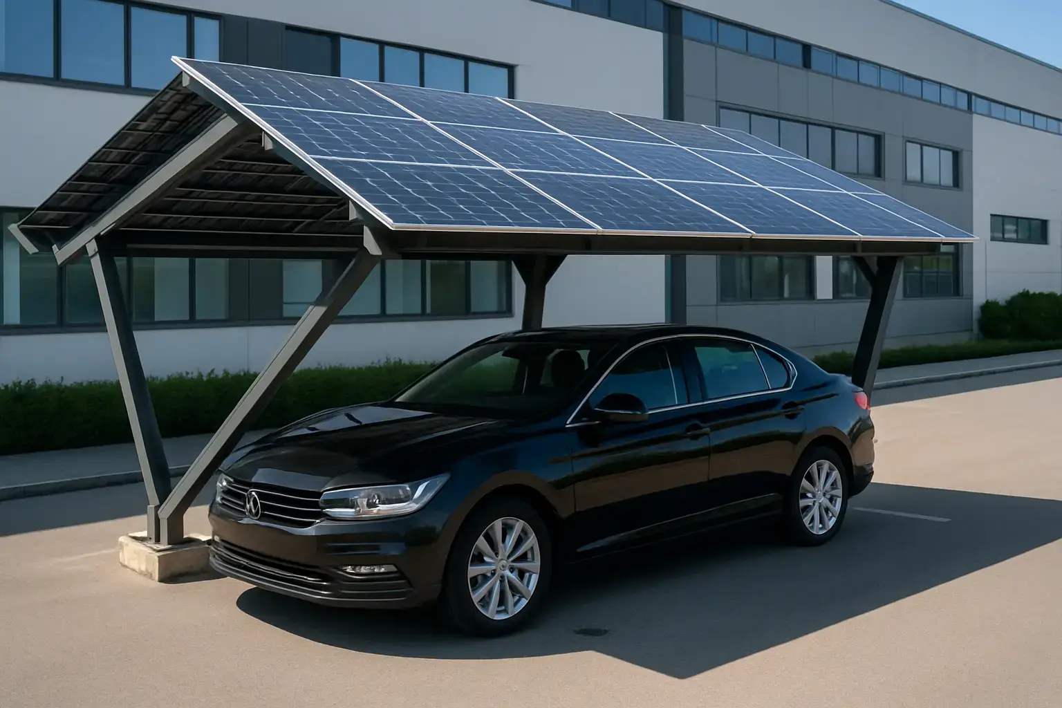 Carport fotovoltaico in azienda: recensione reale