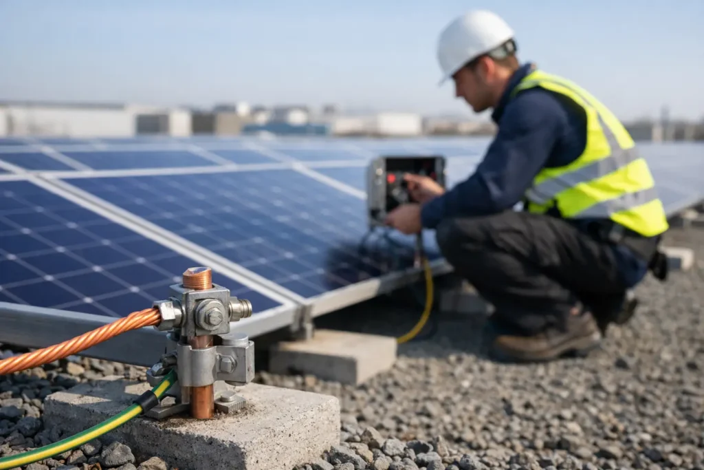 Messa a terra fotovoltaico industriale: verifiche