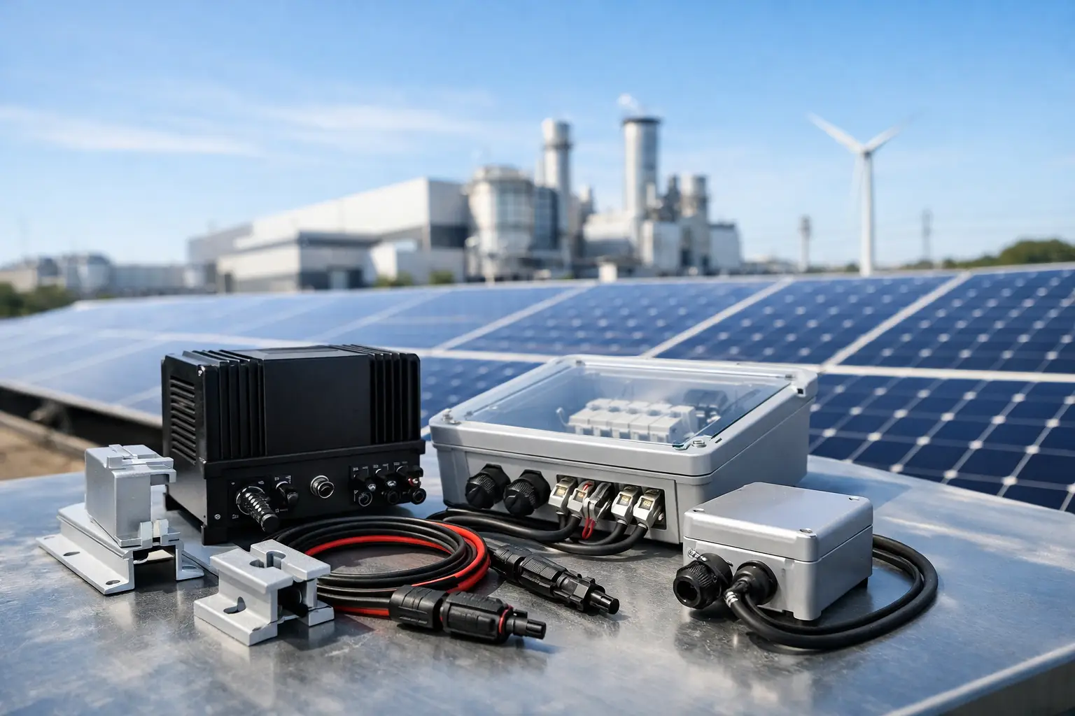 Componenti per impianti fotovoltaici industriali