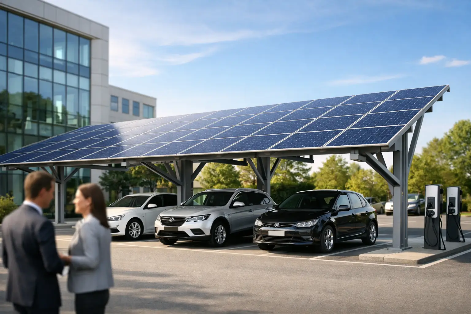 Come scegliere un carport solare aziendale